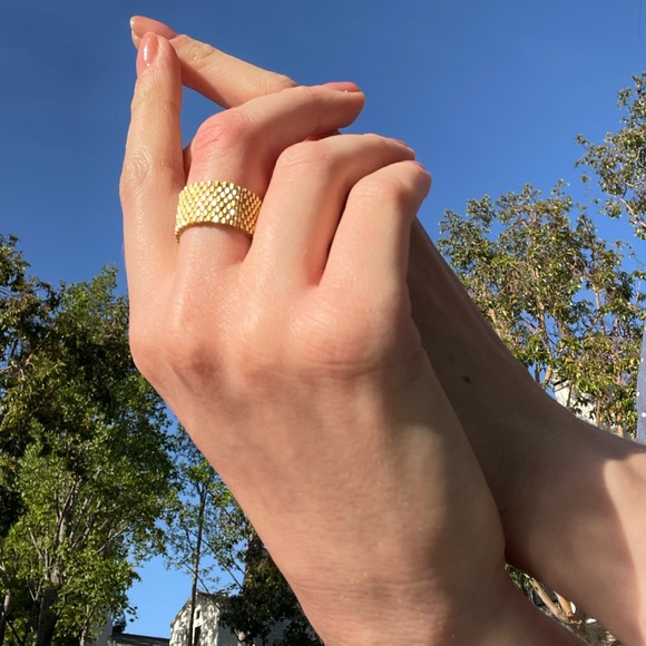 Beaded peyote ring. Handmade. Miyuki beads - Picture 3 of 6